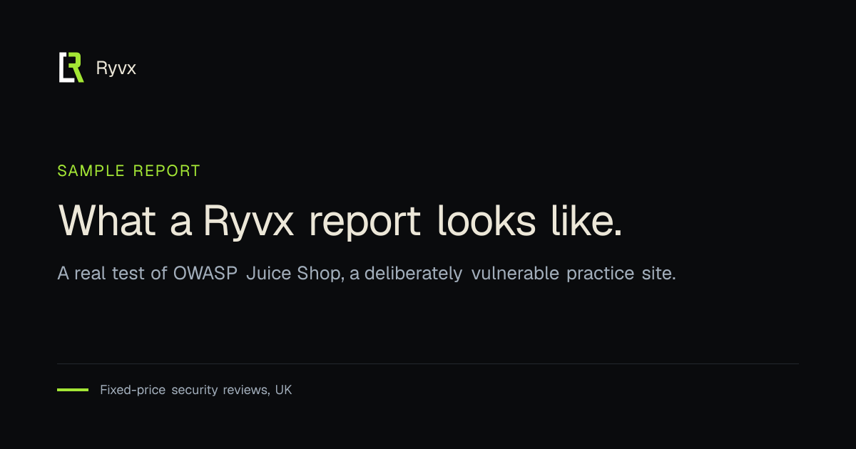 Sample Security Testing Letter | Ryvx